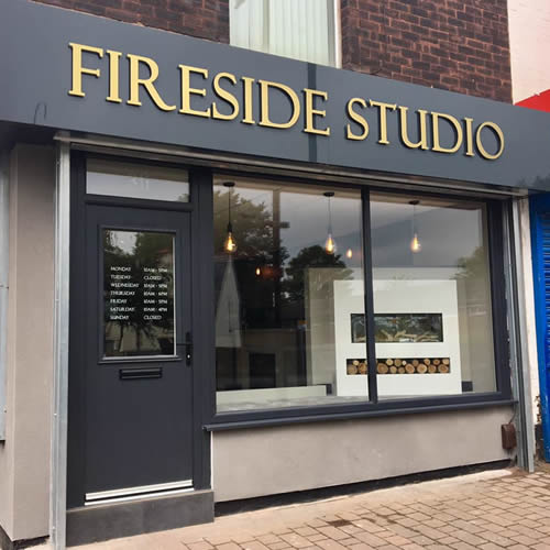 picture of Fireside Studio showroom in Salford from outside